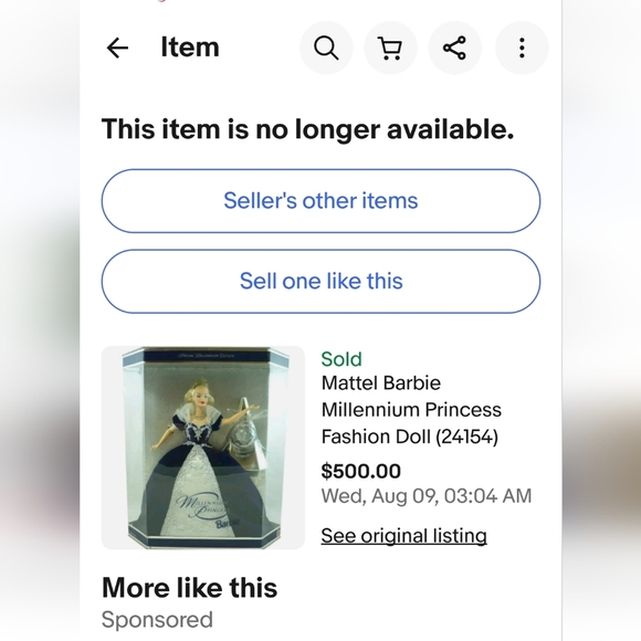 Vintage Y2K Millennial Princess Barbie With Hallmark Collectible Ornament In box - Picture 11 of 11